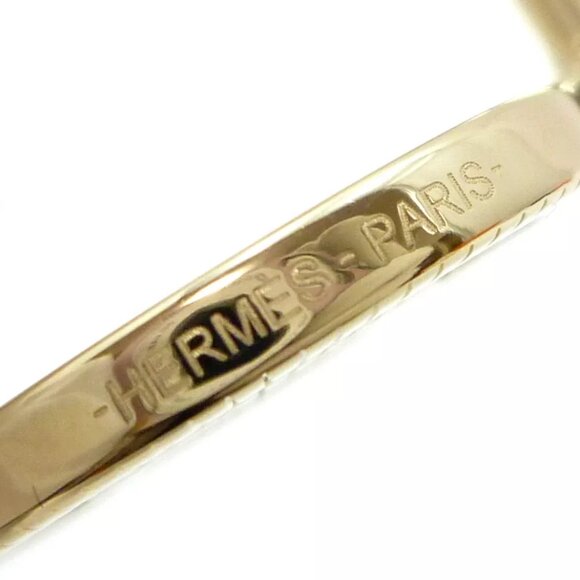 Authentic HERMES Scarves Ring Gold Metallic - Picture 8 of 9